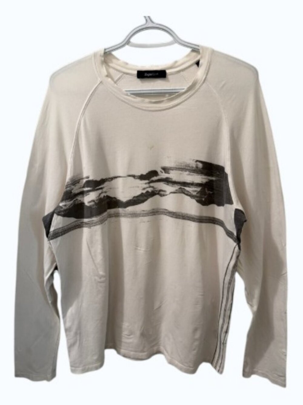 Zegna Sport vintage long sleeve tee white men's size L
